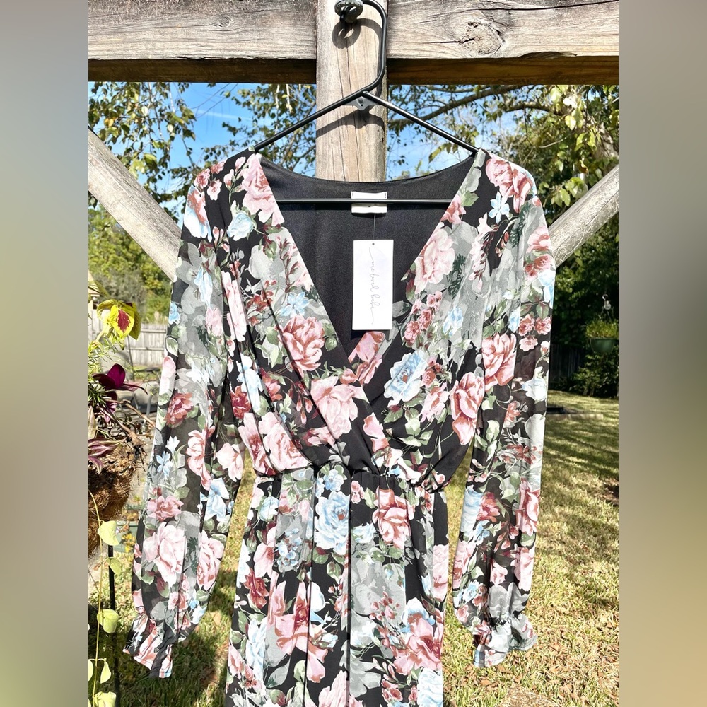 NWT One Loved Babe Date with Destiny Floral Maxi Dress - L